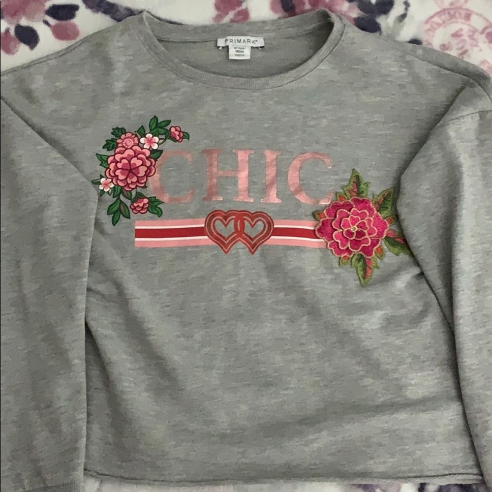 gray "chic" sweater